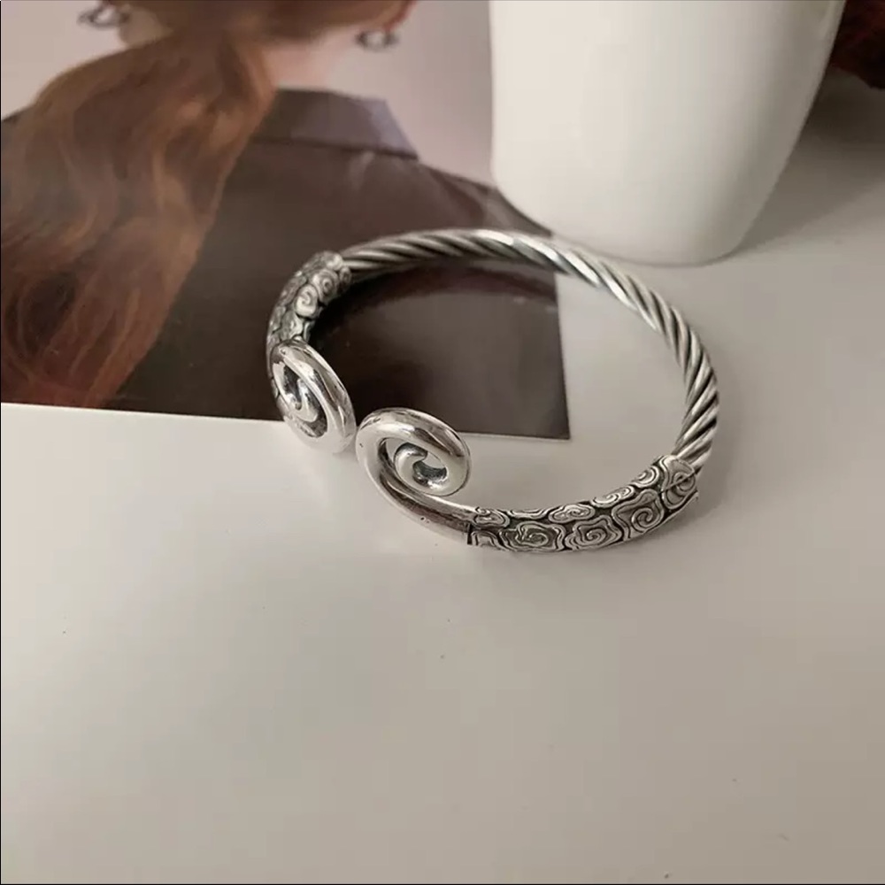 S925 vintage cuff bracelet